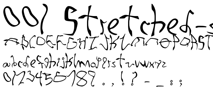 001 Stretched-Strung font